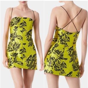 ALICE + OLIVIA Tayla Structured Jacquard Mini Dress